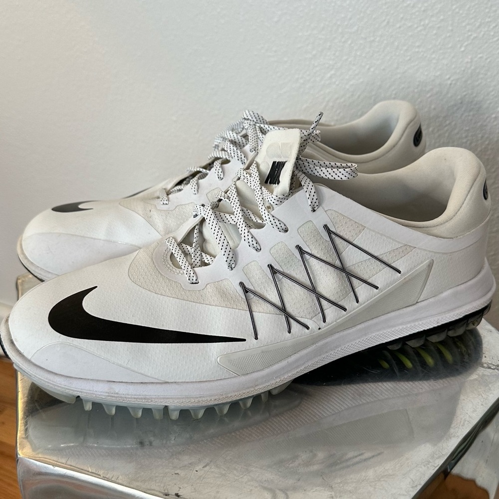 Nike Lunar Control Vapor Spikeless Golf Shoes White mens size 12.  New